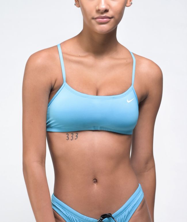 Nike Essentials Blue Racerback Bikini Top