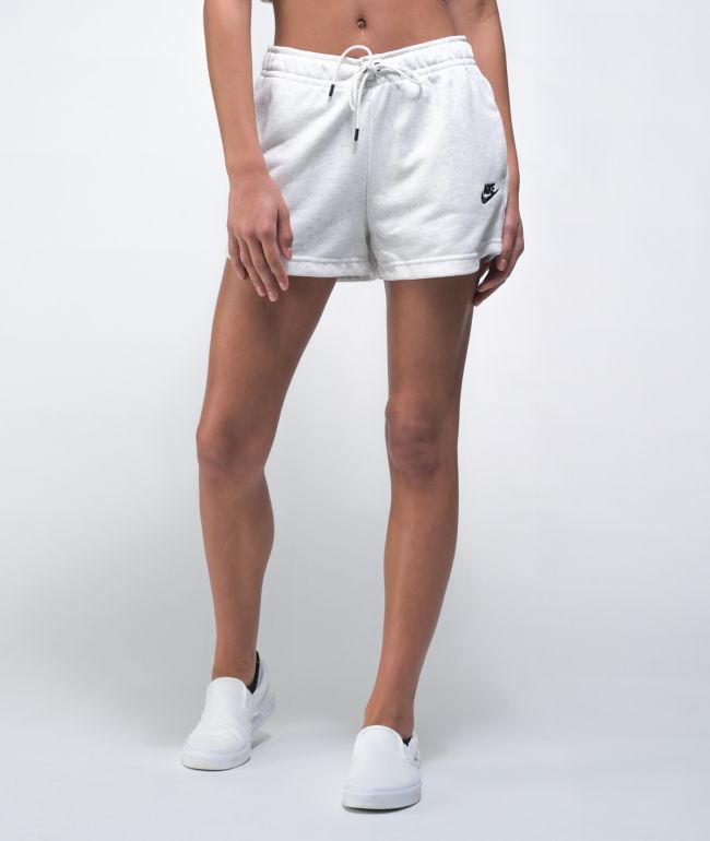 White nike sweat shorts