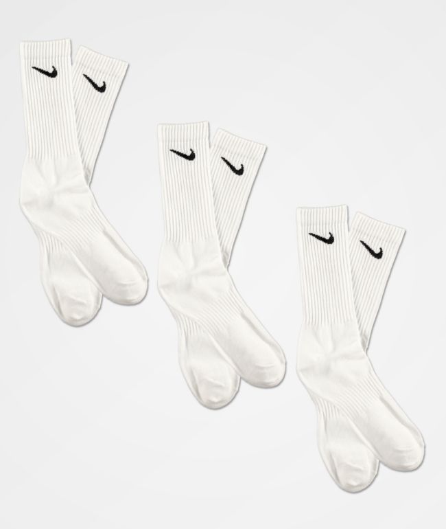 black and white nike socks pack