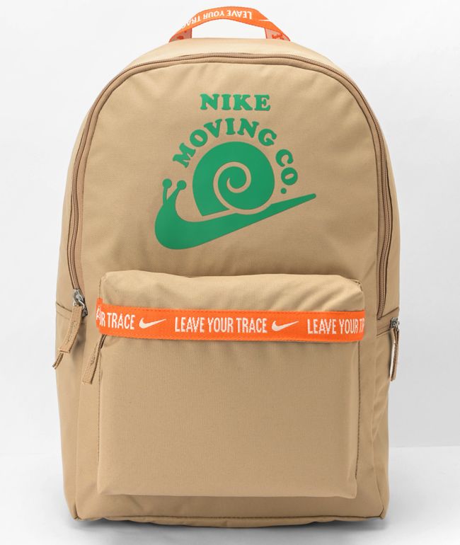 Nike Heritage Snail Tan & Green Backpack