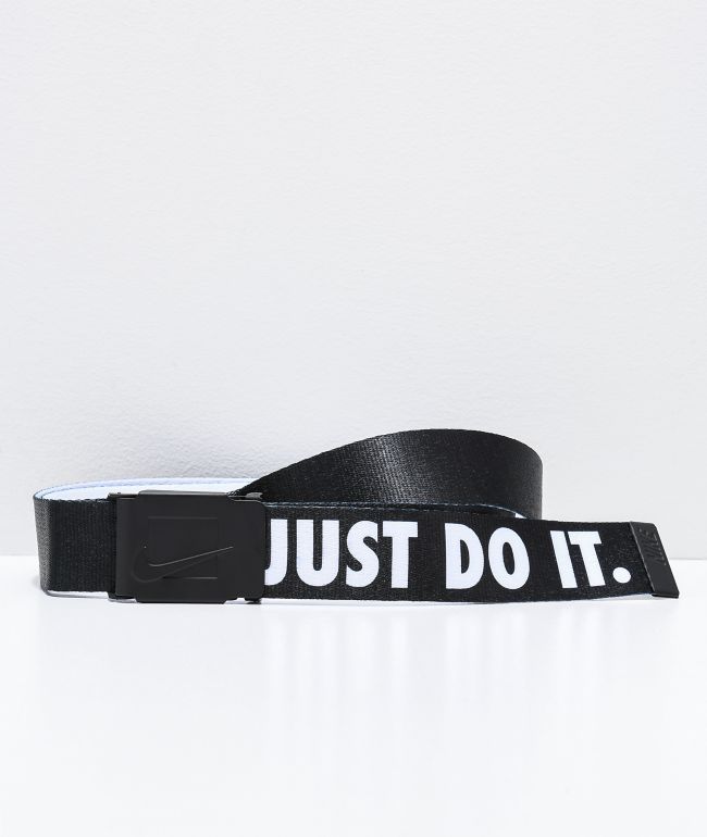 Nike Just Do It Black Web Belt | Zumiez