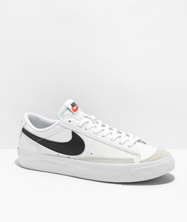 Nike Kids Blazer '77 Low White & Black Leather Shoes