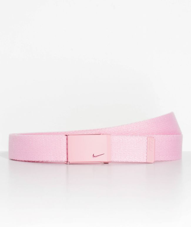 Nike Light Pink Web Belt | Zumiez