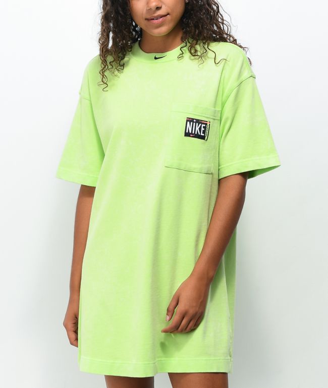 Nike Nsw Lime Wash T Shirt Dress Zumiez