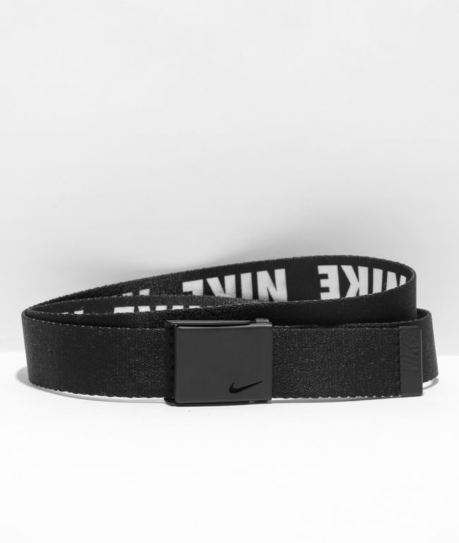 Nike Repeat Cinturón tejido en blanco y negro