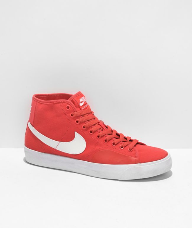 Nike SB red nike skate shoes Blazer Mid PRM Black & Anthracite Skate Shoes