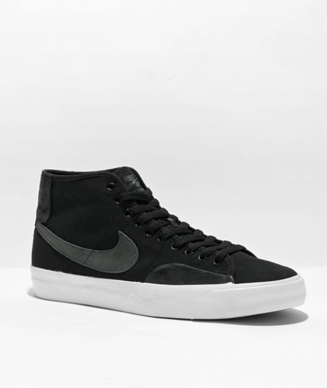 Bereiken vermoeidheid Afscheiden Nike SB BLZR Court Mid Premium Black & White Skate Shoes
