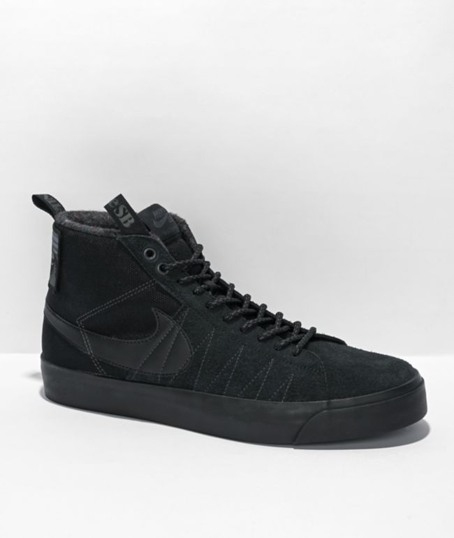 technisch Maaltijd Raar Nike SB Blazer Mid PRM Black & Anthracite Skate Shoes