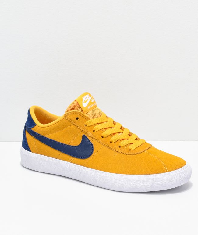 accent foran Mantle Nike SB Bruin Low Yellow, Blue & White Skate Shoes