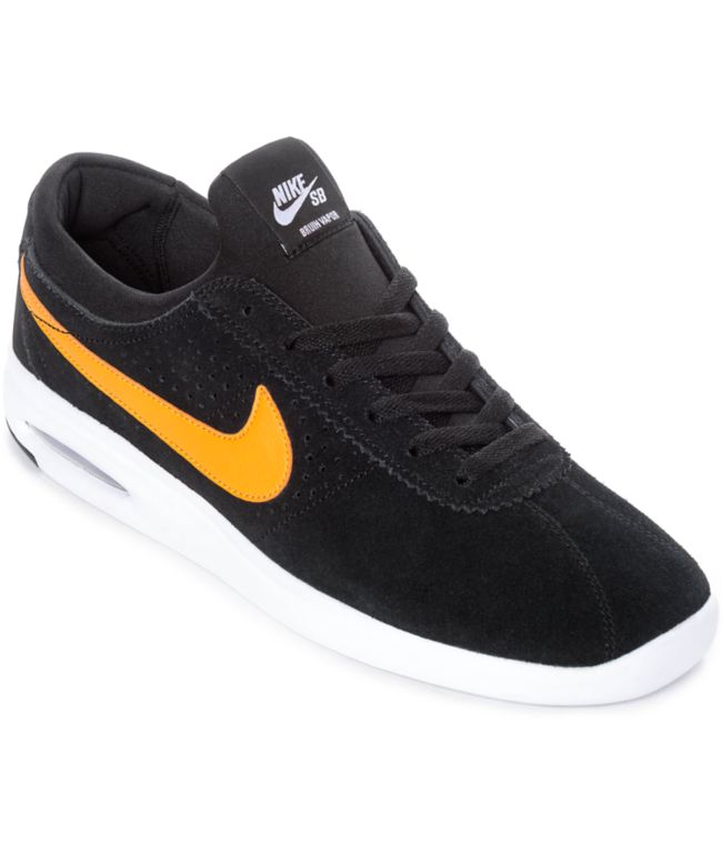 Nike SB Bruin Vapor Air Max All Black & Orange Skate Shoes