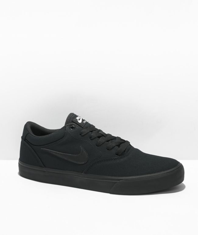 Nike SB Chron 2 zapatos de skate de lienzo negro