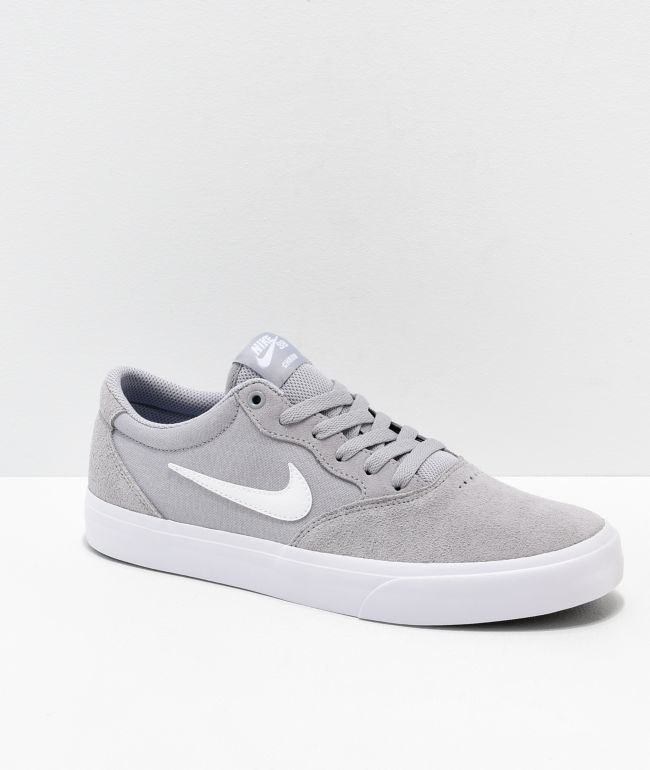 salut tommelfinger grit Nike SB Chron SLR Wolf Grey & White Skate Shoes