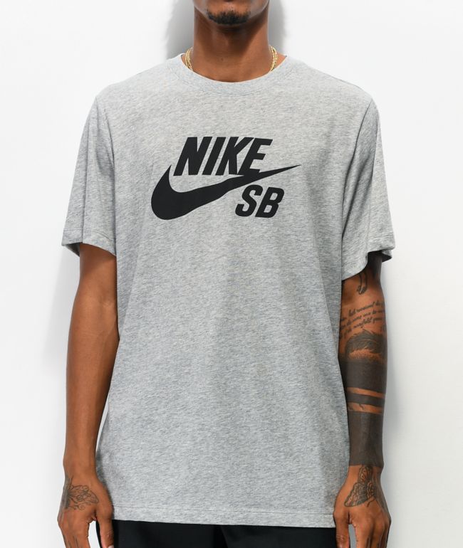 Nike SB Dri-Fit Logo Grey \u0026 Black T 
