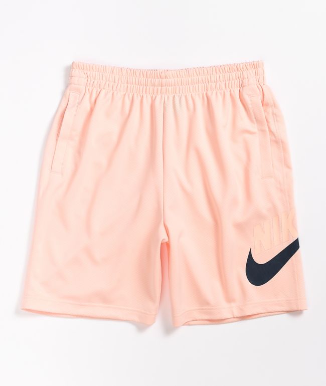 peach nike shorts