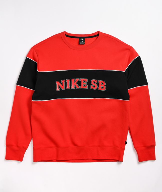 nike red and black sweatshirt