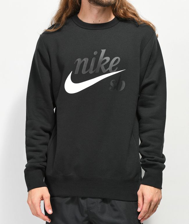 Nike SB Icon Craft Black Crew Neck Sweatshirt يوسيرين يوريا