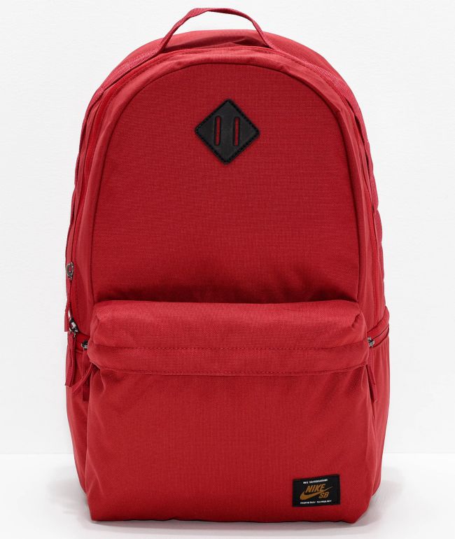 nike rolling backpack red