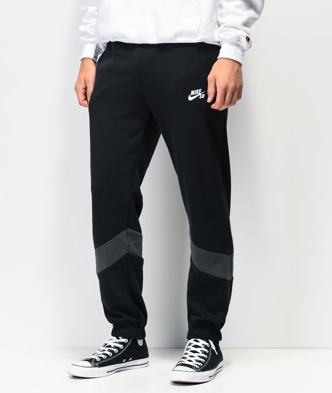Simular patrocinador viudo Nike SB Icon Dry pantalones de chándal de polar negro y gris