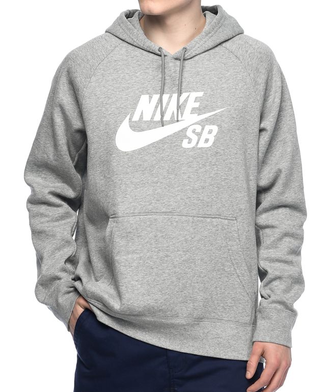 Nike SB Icon Grey \u0026 White Hoodie 