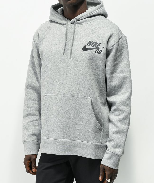 Nike SB Icon Sudadera con capucha gris jaspeado oscuro