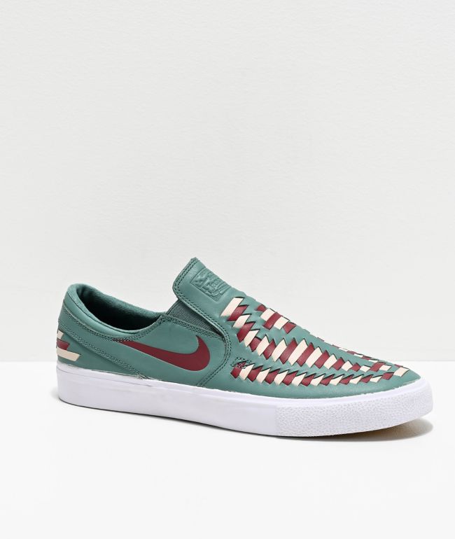 Nauwkeurig Vermelden Ook Nike SB Janoski Premium Crafted Green Slip On Skate Shoes