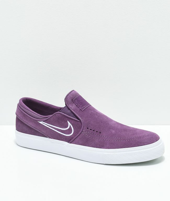 purple slip on shoes