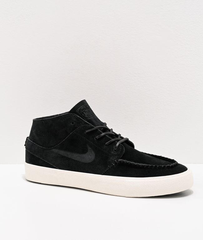 Maldito grano condensador Nike SB Janoski RM Crafted zapatos de skate negros y blancos