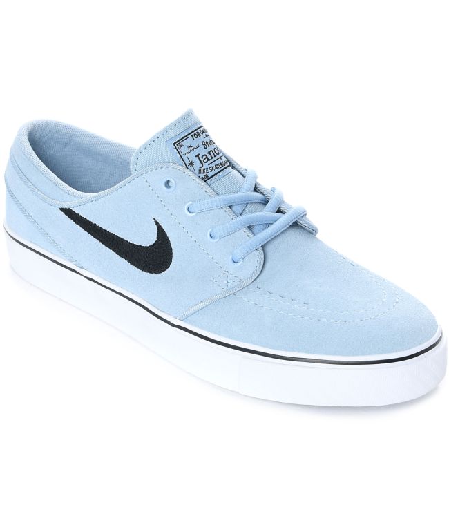 Nike SB Janoski zapatos de skate de ante azul claro para mujeres | Zumiez