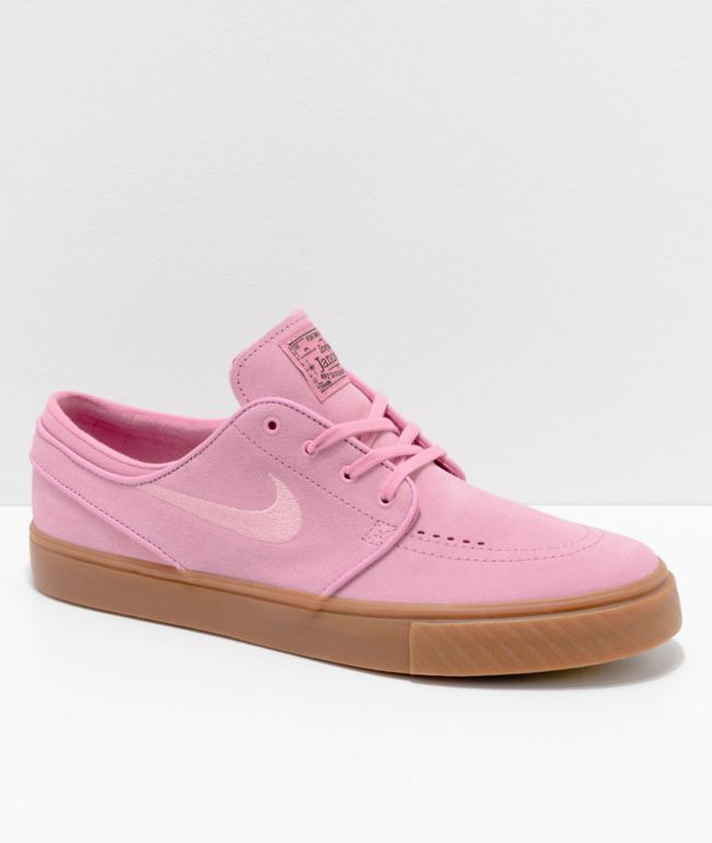 Nike SB Janoski zapatos de skate de ante en rosa y goma | Zumiez