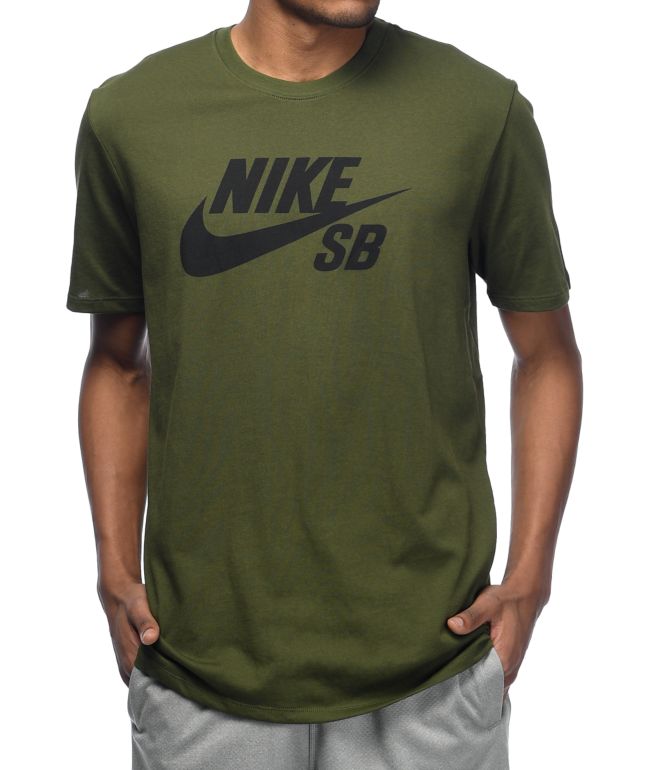army green nike shirt