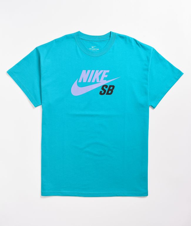 Nike SB Logo Oracle \u0026 Aqua T-Shirt | Zumiez