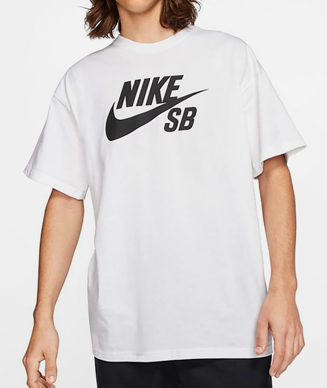 Nike SB Logo White & Black T-Shirt