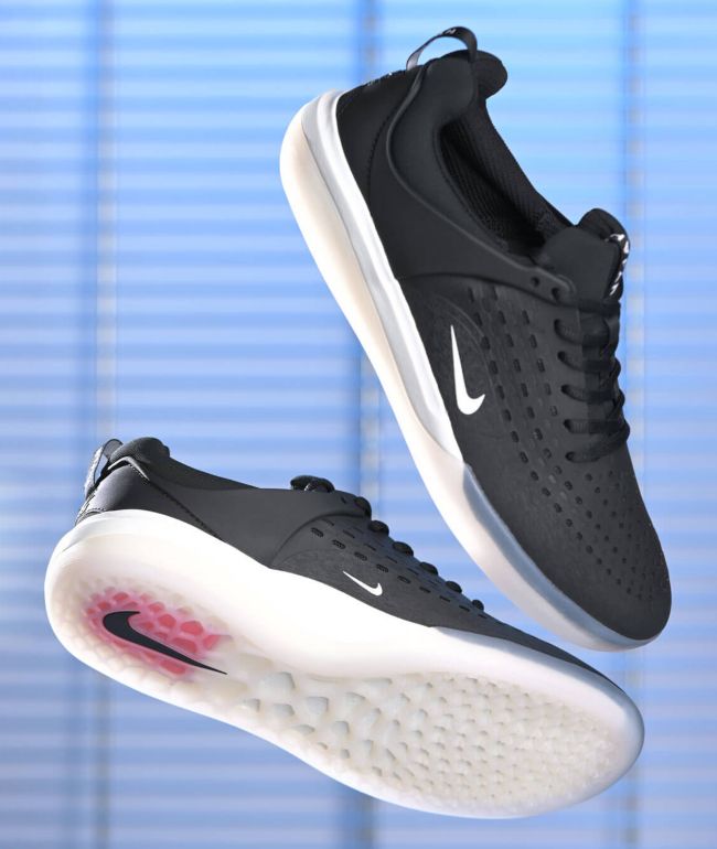 Nike SB Nyjah 3 Black & White Skate Shoes