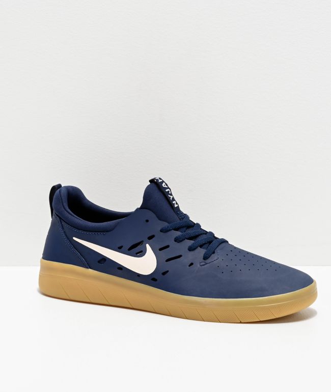 Nike SB Nyjah Blue \u0026 Gum Skate Shoes 