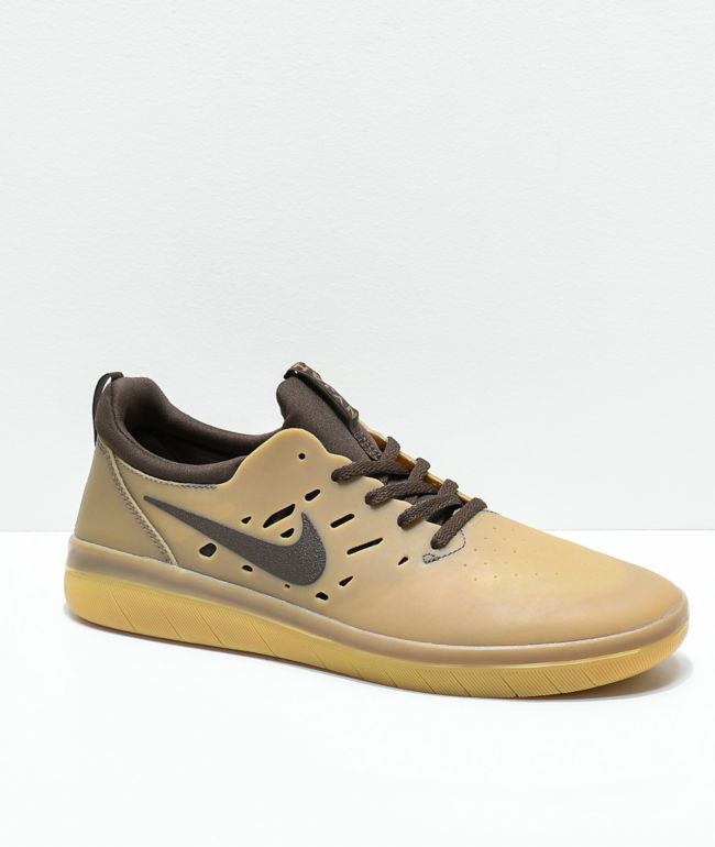 Química si puedes Scully Nike SB Nyjah Free Gum & Dark Brown Skate Shoes