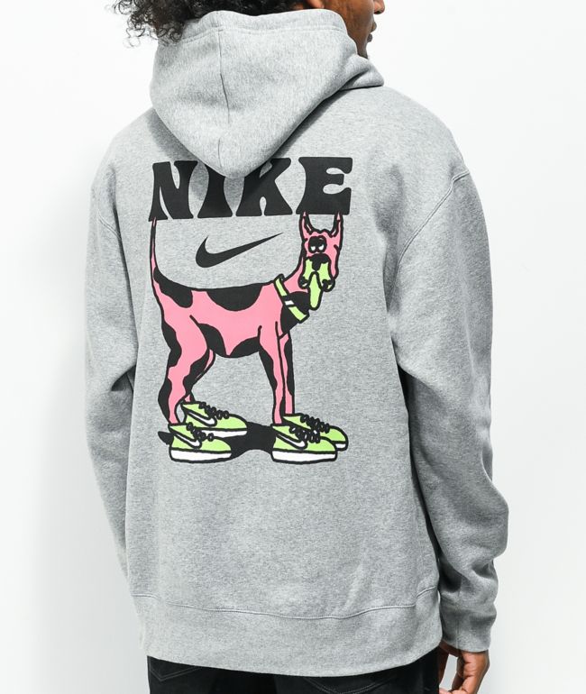 Nike SB Pink Dog Grey Hoodie