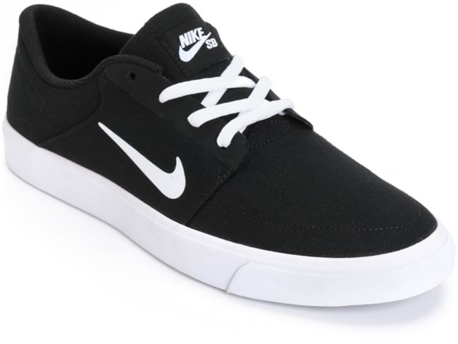 Nike sb portmore black and white Clearance