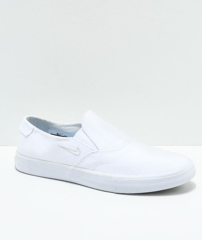 Nike SB Portmore II White Canvas Slip 