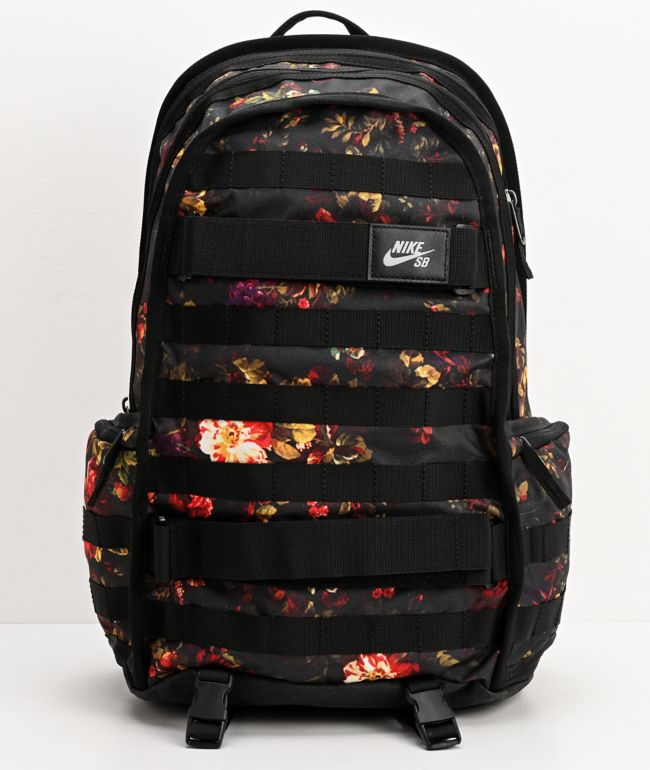 Nike SB RPM All Over mochila negra floral | Zumiez