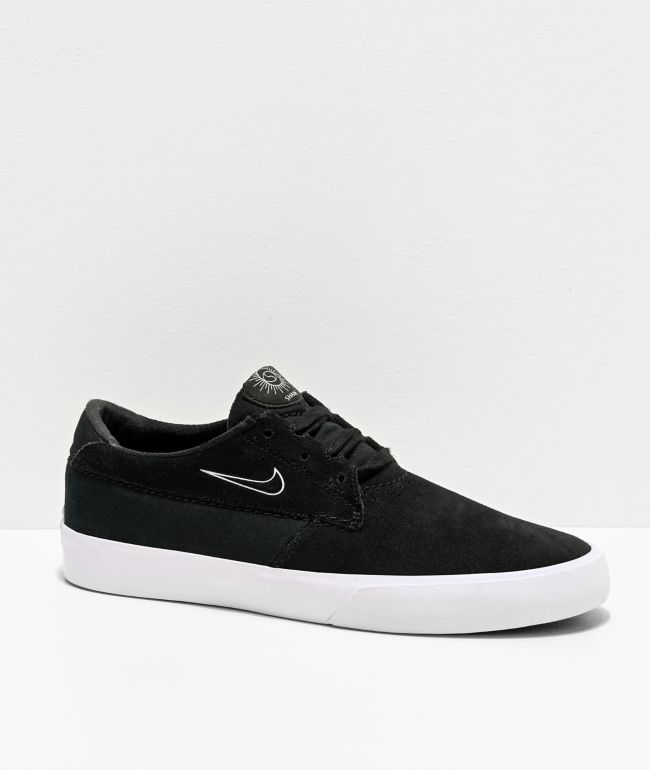 all black skate shoe