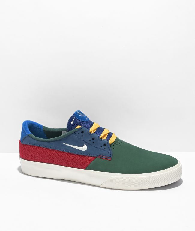 red blue green nikes