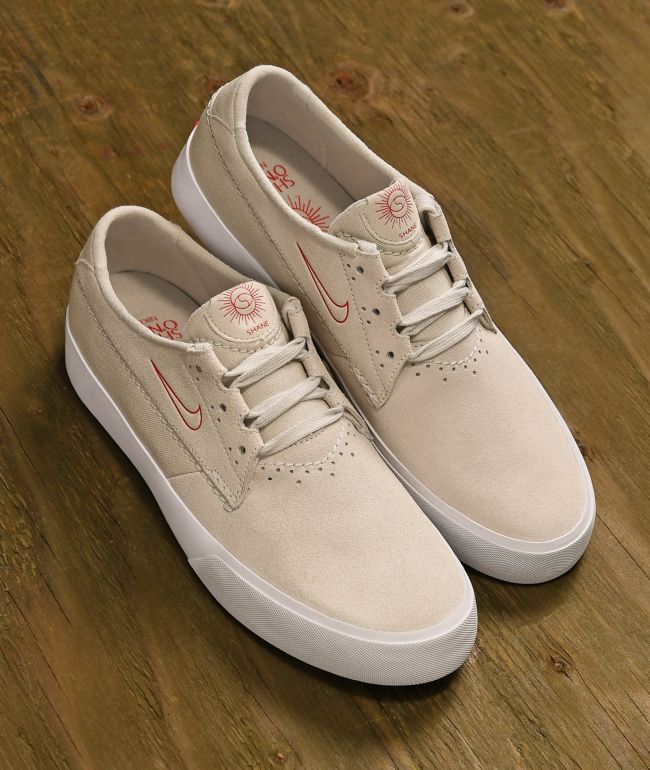 Nike SB Shane Summit zapatos de skate blancos y rojos