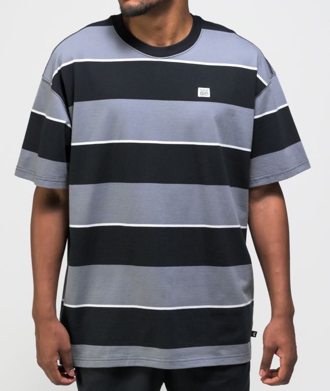 Postnummer Formode Balehval Nike SB Yarn Dye Black Stripe Knit T-Shirt