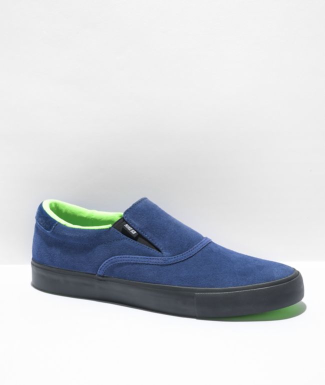 Nike SB x Leo Baker Verona Blue Void & Black Slip-On Skate Shoes