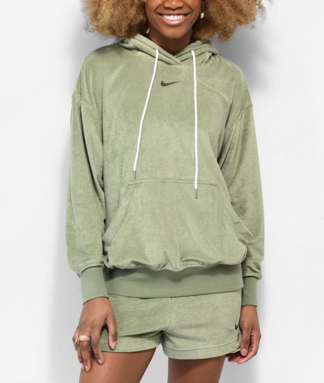 Melancólico Estéril tarjeta Nike Sportswear A2 Sudadera con capucha de felpa verde