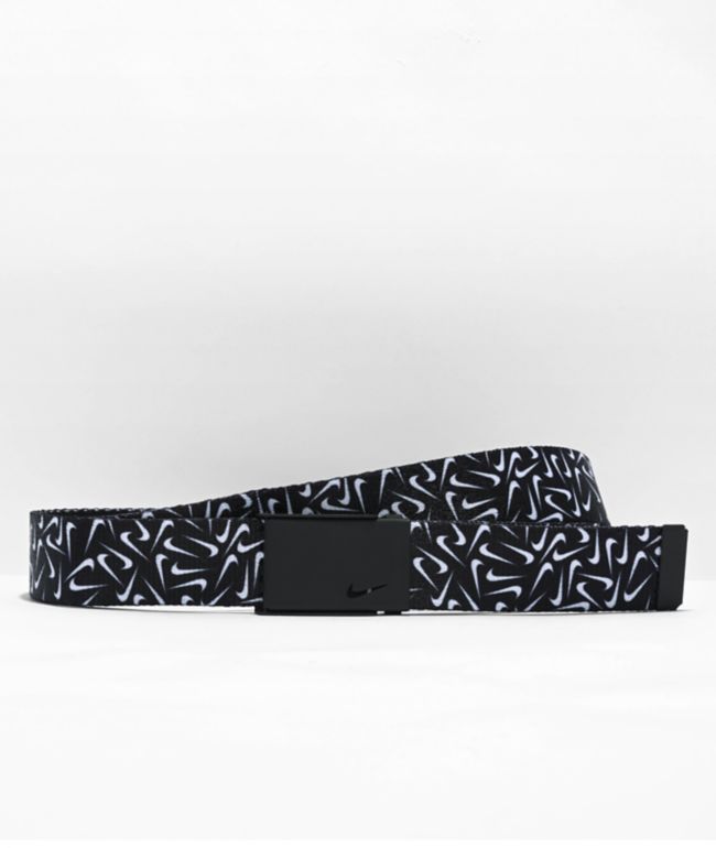 Nike Swooshfeti Cinturón tejido Reversible Negro
