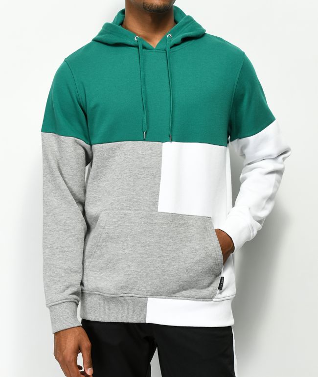 grey green hoodie