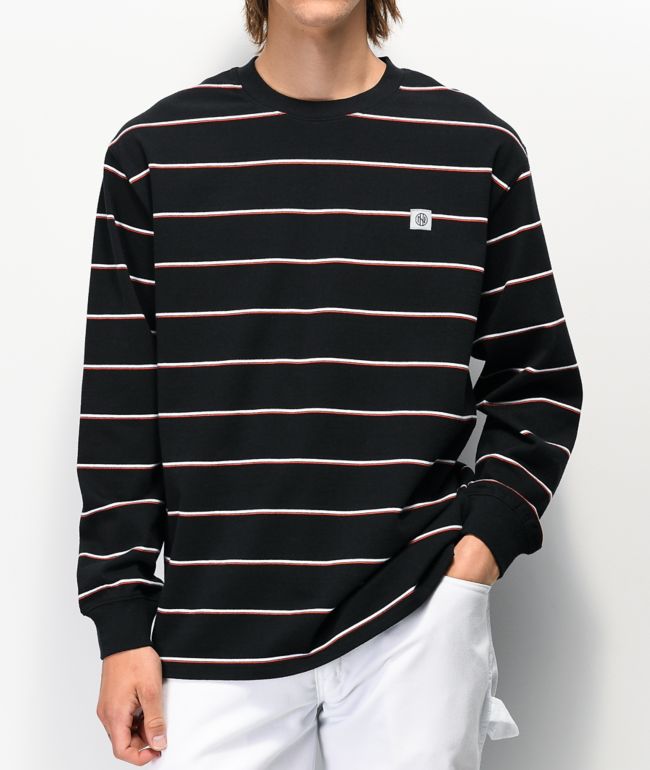 ost pension At øge Ninth Hall Replay Black, White and Red Stripe Long Sleeve T-Shirt