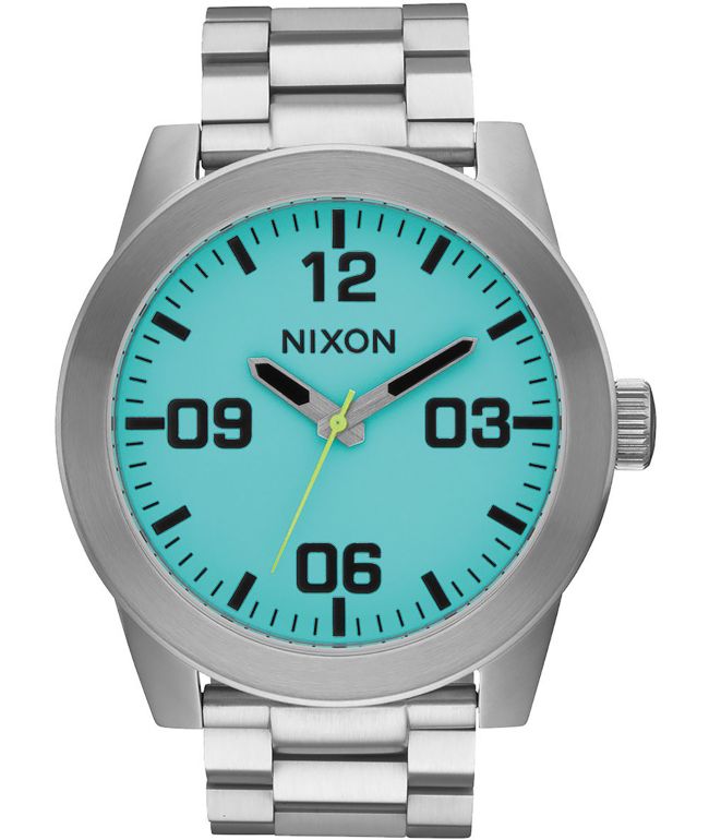 nixon corporal ss seafoam lum analog watch