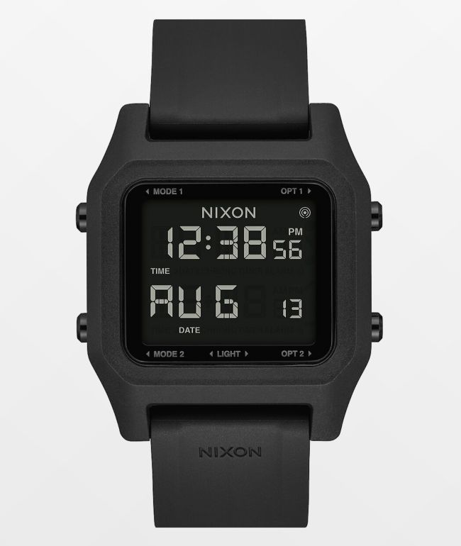 all black digital watch